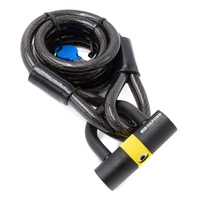 Armeret kabel 2m x 15mm lås Mini Shackle Oxford Barrier Ebike Elektrisk scooter