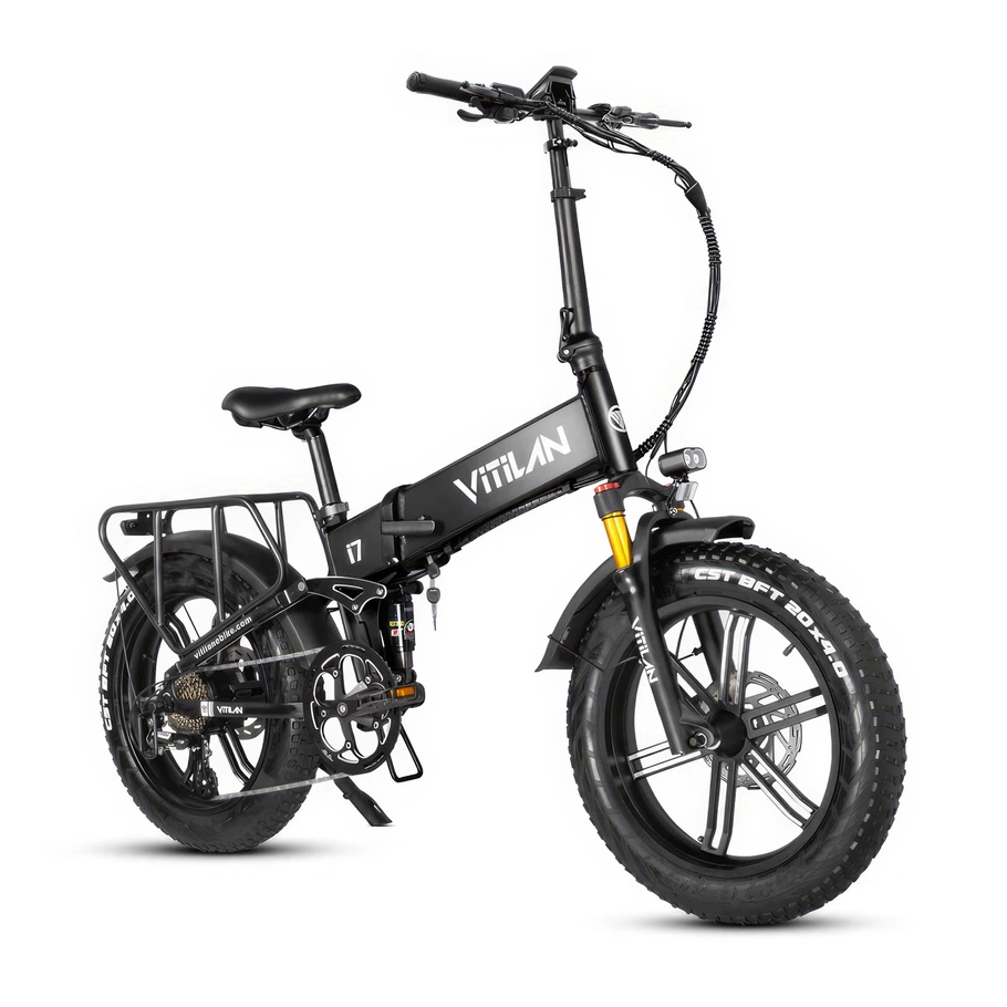 Vitilan I7 Pro 3.0 foldbar elektrisk cykel - 750W effekt | 16Ah batteri | 28mph hastighed | 55mi rækkevidde