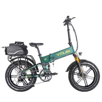 Vitilan I7 Pro 3.0 foldbar elektrisk cykel - 750W effekt | 16Ah batteri | 28mph hastighed | 55mi rækkevidde