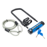 U Lock Oxford Sentinel Pro Duo 320MM X 177MM D Lock Secure Ebike Eelektrisk scooter SIlver Rating Armeret kabel