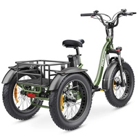 Hidoes ET1 elektrisk trehjulet cykel - 750W effekt | 20Ah batteri | 25mph hastighed | 59mi rækkevidde