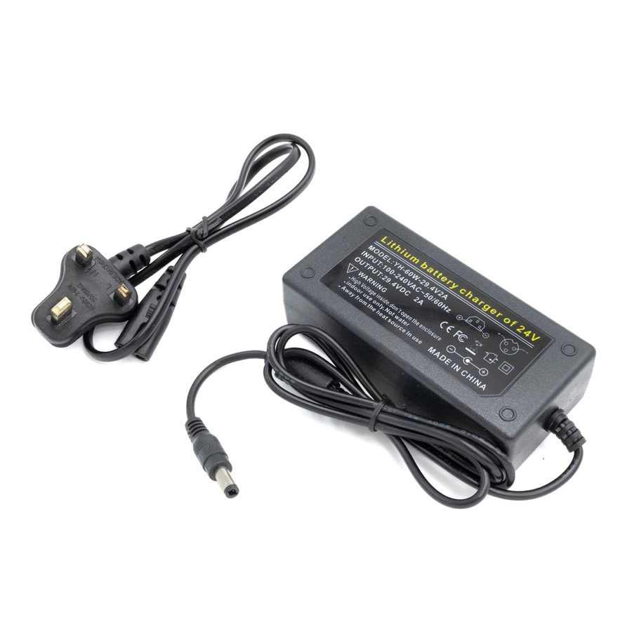 Oplader DC 24V 29,4V 5,5mm x 2,1mm