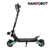 Nanrobot Lightning 2.0 Electric Elektrisk scooter | Ekstrem ydeevne | 800W (1600W Peak) Power | 30mph Speed | 18Ah Battery | 25mi Range | Premium Design | High Performance Transport